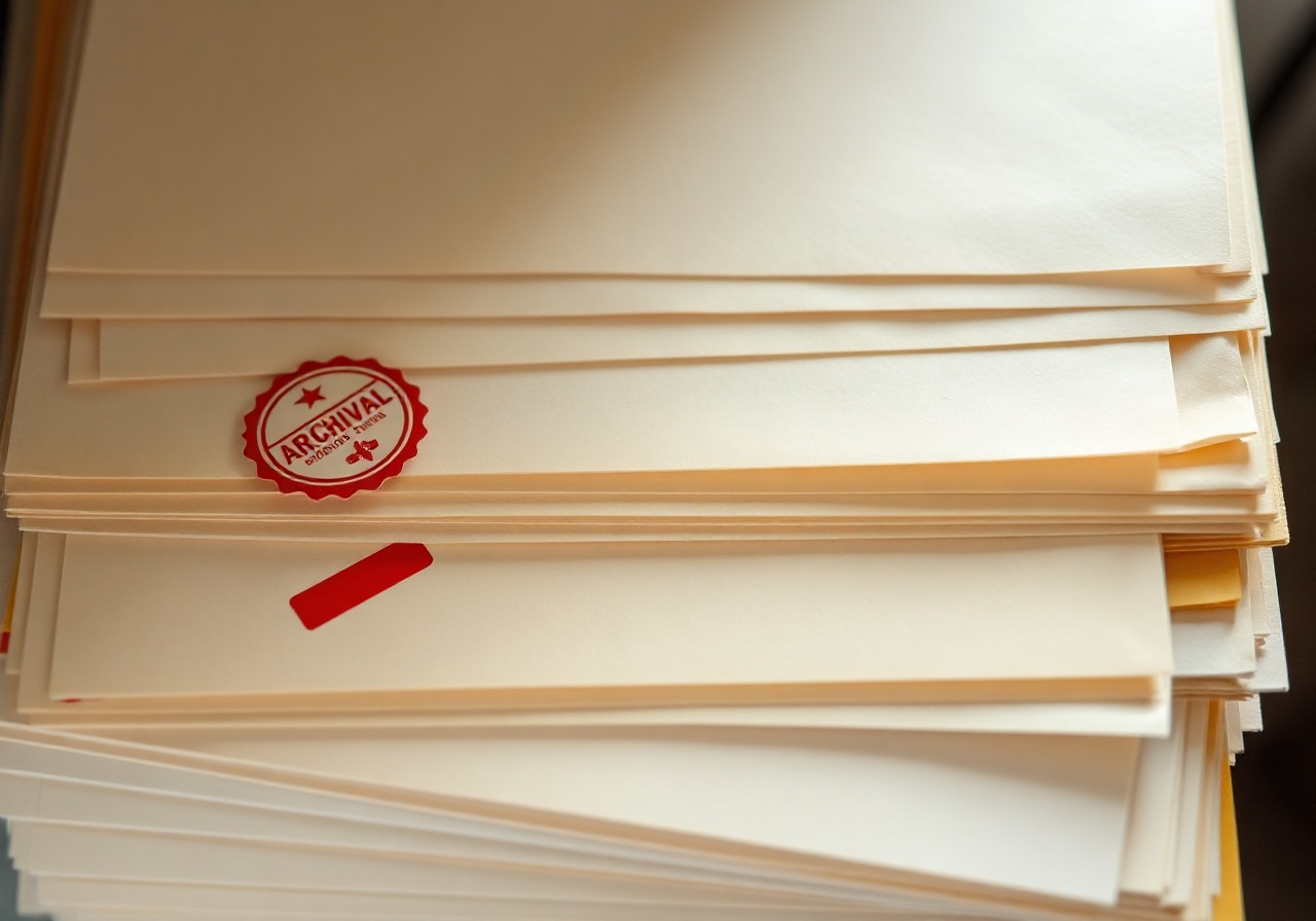 Stacked archival documents and data storage servers